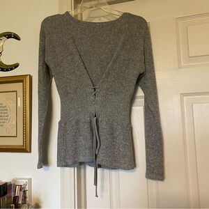 June & Hudson size small corset style tie front sweater